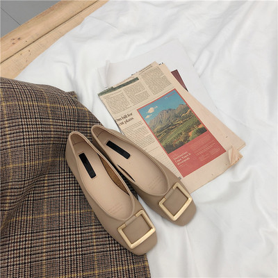 Pantofi de dama actuali din piele ecologica - cu catarama