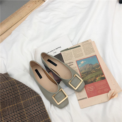 Pantofi de dama actuali din piele ecologica - cu catarama