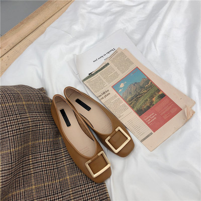 Pantofi de dama actuali din piele ecologica - cu catarama