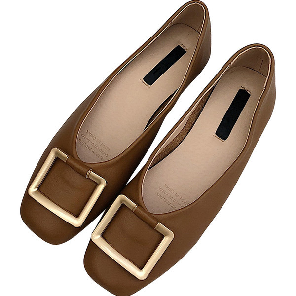 Pantofi de dama actuali din piele ecologica - cu catarama