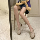 Ikdienas noapaļotas kurpes no eko zamšādas ar krusteniskām siksnām