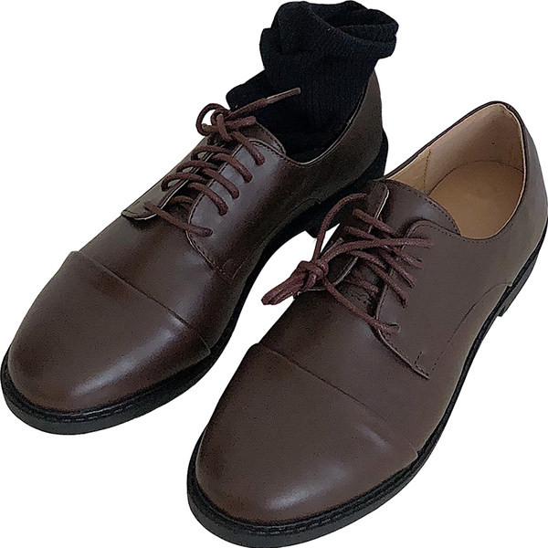 Ikdienas sieviešu ādas apavi ar mežģīnēm-retro stilā