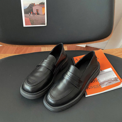 Jauns sieviešu mākslīgās ādas apavu modelis melnā un brūnā krāsā