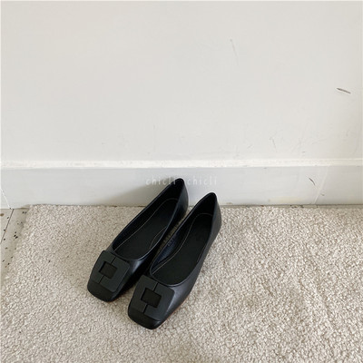 Pantofi casual dama din piele cu catarama