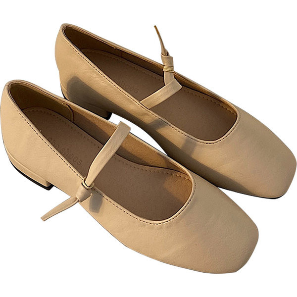 Pantofi de dama din piele cu talpa plate