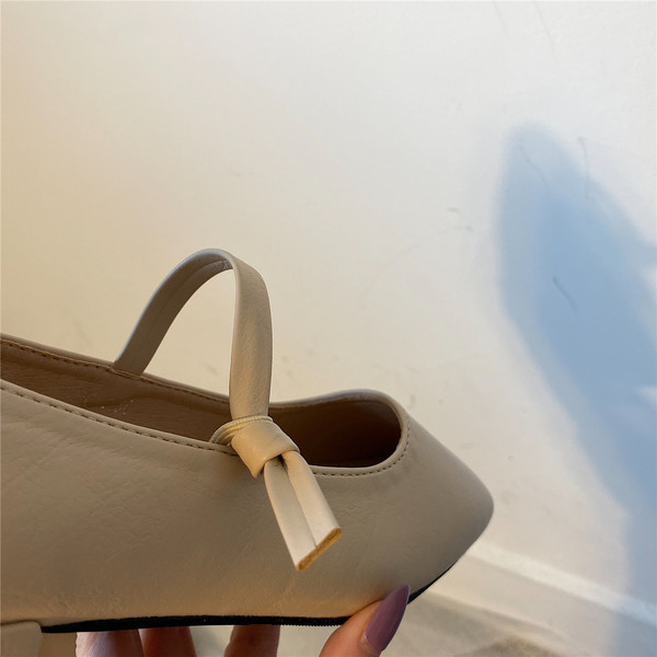 Pantofi de dama din piele cu talpa plate