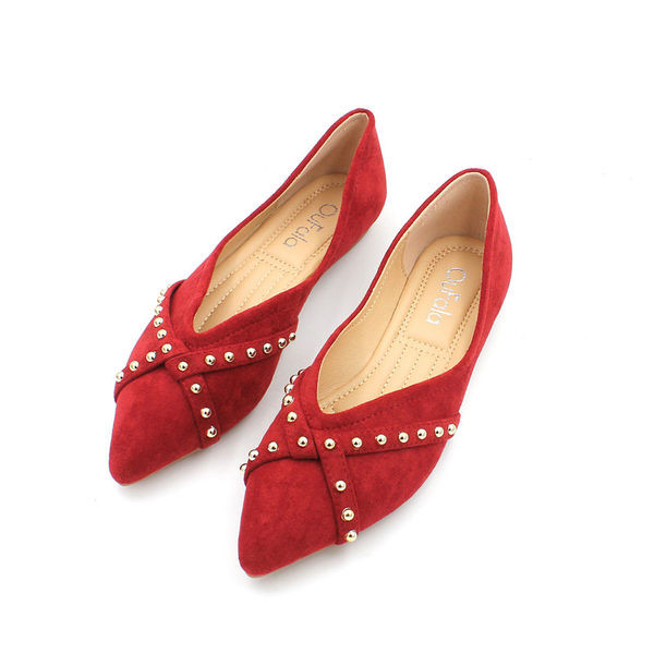 Asināts sieviešu ikdienas apavu modelis ar kniedēm - divu krāsu