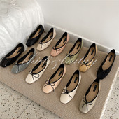 Pantofi patrati dama cu panglica de mai multe culori