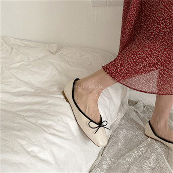 Дамски квадратни обувки с панделка няколко цвята
