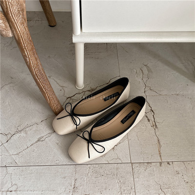 Pantofi patrati dama cu panglica de mai multe culori