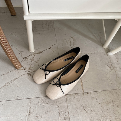 Pantofi patrati dama cu panglica de mai multe culori