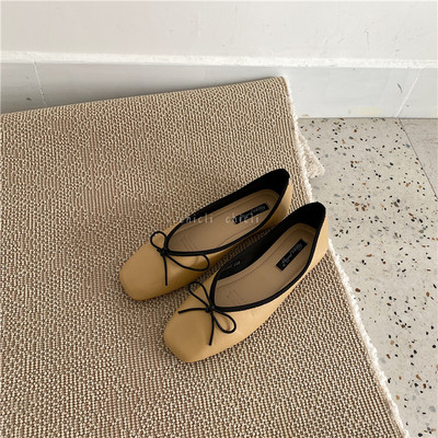 Pantofi patrati dama cu panglica de mai multe culori