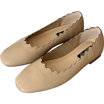 Дамски ежедневни обувки от еко кожа с къдри 