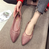 Sieviešu mežģīņu kurpes - smails modelis