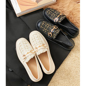 Ikdienas mokasīni no eko ādas un tekstila ar metāla apdari