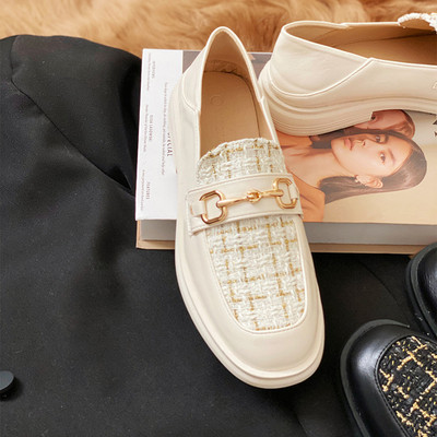 Ikdienas mokasīni no eko ādas un tekstila ar metāla apdari