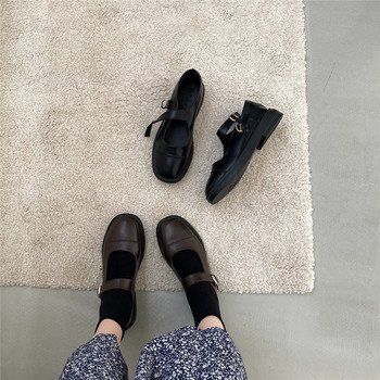 Дамски ежедневни обувки с катарама-два цвята