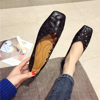 Нов модел ежедневни дамски кожени обувки в два цвята
