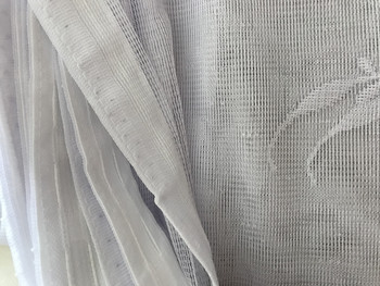 Перде дантела с ширит лента 160x400 cm, 100% Полиестер, Бял цвят