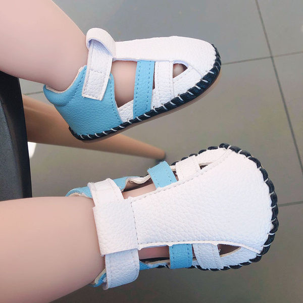 Bērnu sandales no eko ādas ar velcro ielāpiem - zēniem un meitenēm