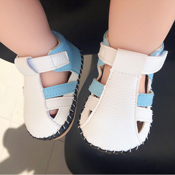 Bērnu sandales no eko ādas ar velcro ielāpiem - zēniem un meitenēm