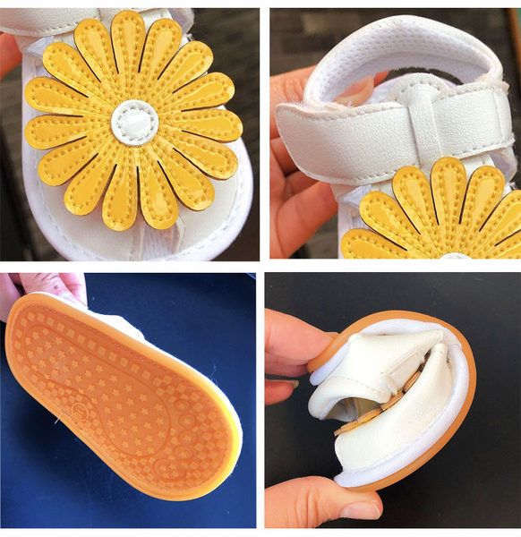 Bērnu sandales meitenei ar 3D rotājumu - zieds