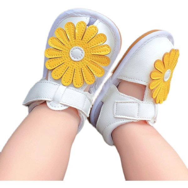 Bērnu sandales meitenei ar 3D rotājumu - zieds