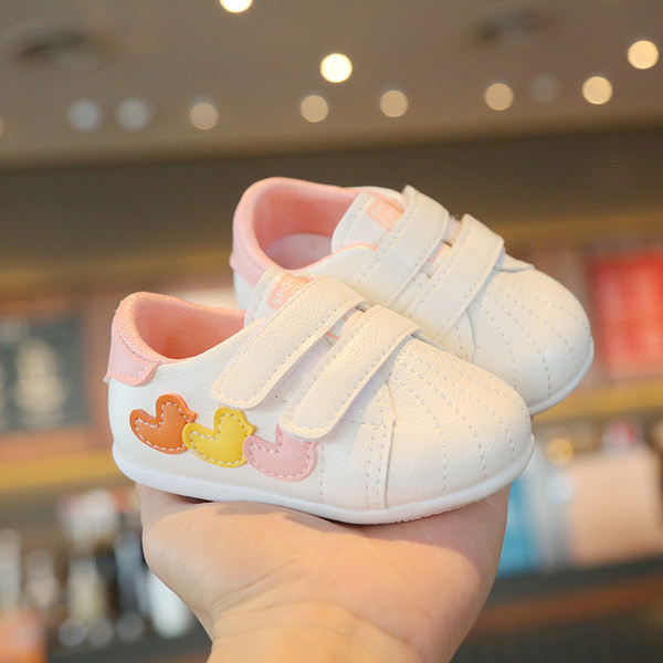 Adidași pentru bebeluși din piele ecologică cu velcro