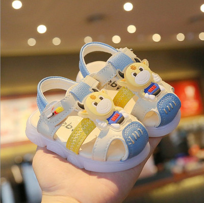 Бебешки сандали от еко кожа с  3D декорация 