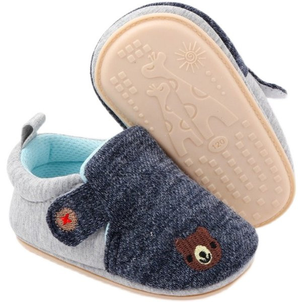 Pantofi textile pentru bebelusi cu inchidere cu velcro