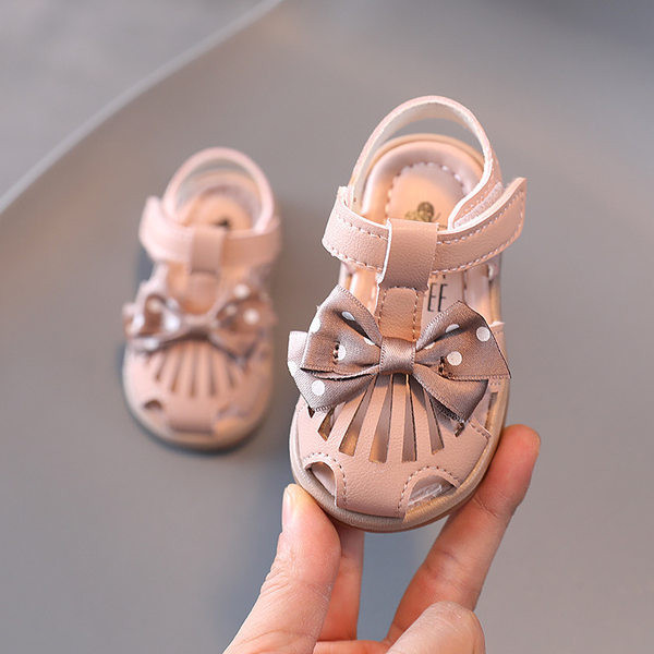 Modernas bērnu mākslīgās ādas sandales ar lenti meitenēm
