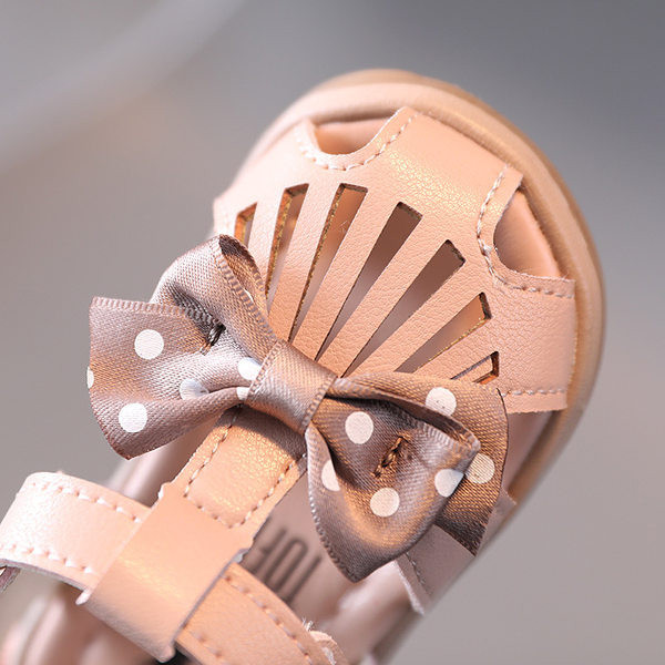 Modernas bērnu mākslīgās ādas sandales ar lenti meitenēm