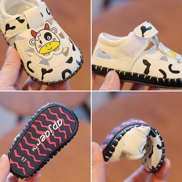 Bērnu ādas sandales ar velcro