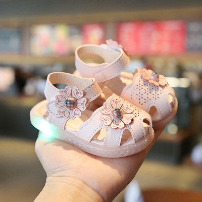Bērnu sandales ar 3D ziediem meitenēm