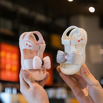 Нов модел бебешки сандали с мека подметка и панделка