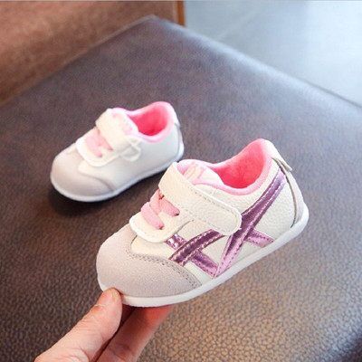 Βρεφικά παπούτσια  από οικολογικό δέρμα με κορδόνια και λουράκια βελκρό - κατάλληλα για αγόρια και κορίτσια