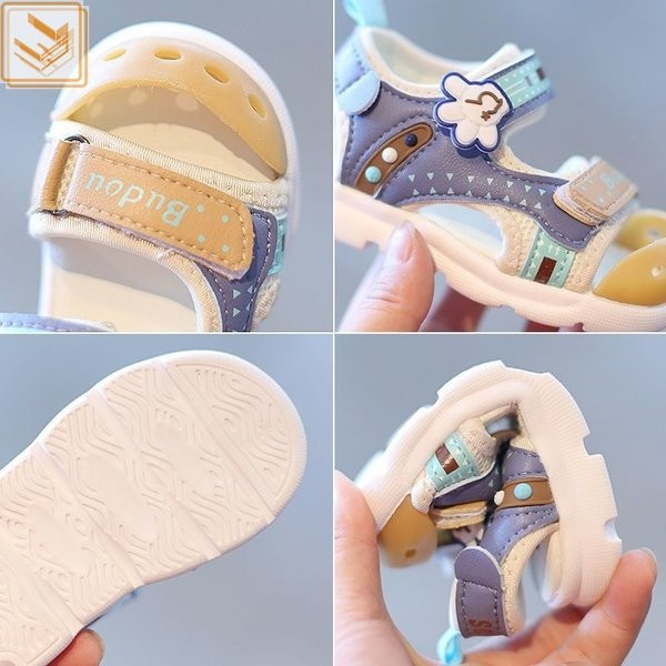 Sandale pentru bebelusi cu autocolante si imprimeu color