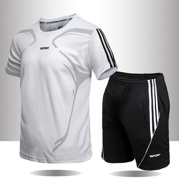 Vyriškas sportinis šortų ir palaidinės komplektas trumpomis rankovėmis