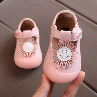 Ādas bērnu sandales ar 3D elementu un uzlīmēm