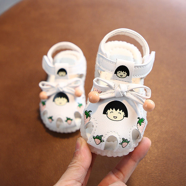 Model nou de sandale bebelusi cu aplicatie si panglica pentru fete