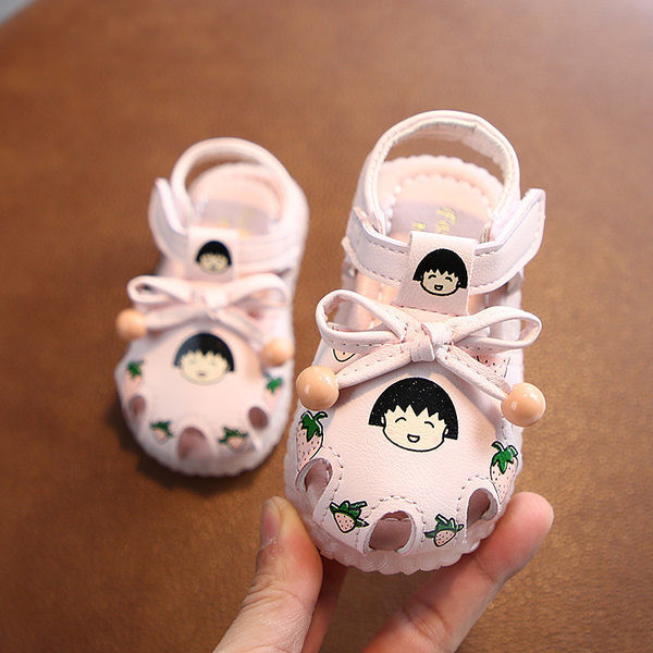 Model nou de sandale bebelusi cu aplicatie si panglica pentru fete