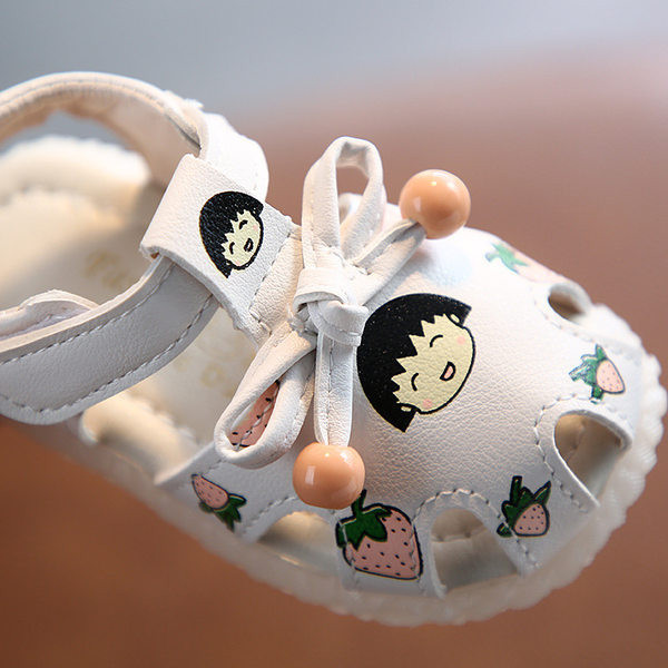 Model nou de sandale bebelusi cu aplicatie si panglica pentru fete