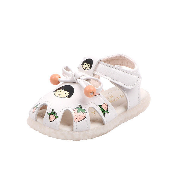 Model nou de sandale bebelusi cu aplicatie si panglica pentru fete