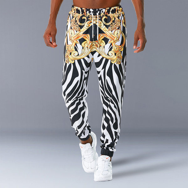 Pantaloni sport de actualitate pentru bărbați cu cravate și model