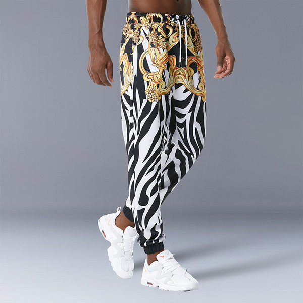 Pantaloni sport de actualitate pentru bărbați cu cravate și model