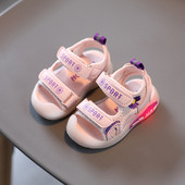 Ежедневни бебешки обувки с лепенки и светещи подметки