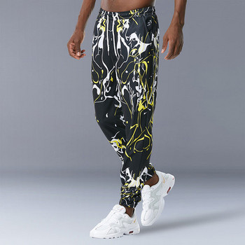 Модерен мъжки спортен панталон с шарка и връзки