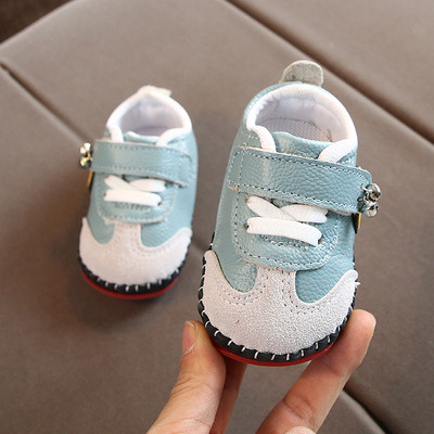 Бебешки кожени обувки за момичета и момчета в мека подметка