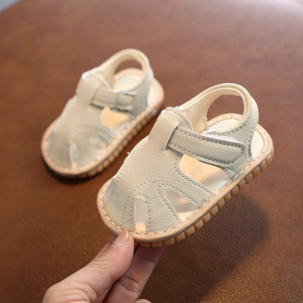 Бебешки кожени сандали с лепенка за момичета и момчета
