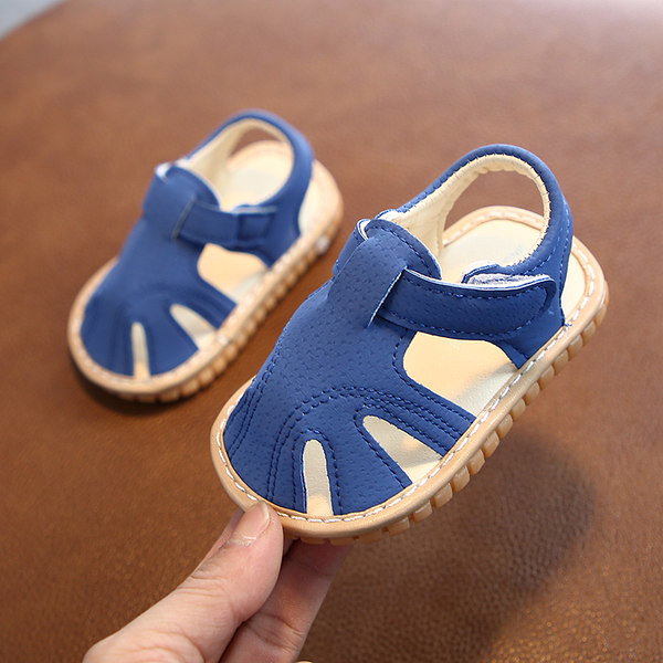 Бебешки кожени сандали с лепенка за момичета и момчета